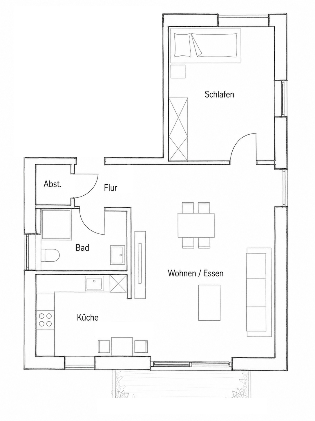 Grundriss Wohnung 2