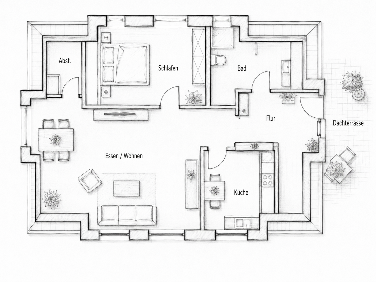 Grundriss Wohnung 4